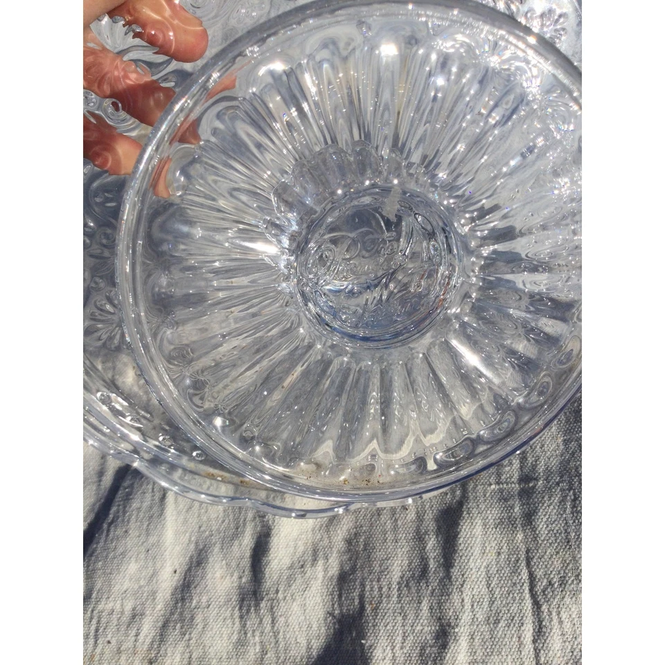 Pioneer Mujer Vidrio Transparente Soporte para Pasteles NUEVO Postre Grabado Boda Cupcakes Pedestal Foto 3 de 4