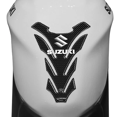 Paraserbatoi Adhésifs En Résine 3D Carbone Protection Réservoir Pour Moto Suzuki - Photo 1/4