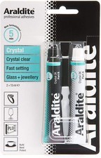 Araldite Crystal Clear Ceramic Glass Jewellery Porcelain Epoxy Glue Adhesive