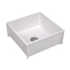 Mustee 63Mmop Sink Colorfast Marbleized Finish White