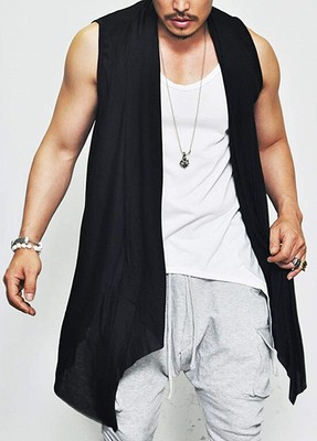 Ruffle Shawl Collar Cardigan Sleeveless 