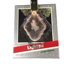 Hallmark Ornament Angel Melody Acrylic Light Up USA  VTG1989 Christmas Keepsake
