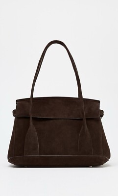 ZARA LEATHER CITY BAG BROWN SUEDE NEW FW25/26 REF. 6069/510/700 | eBay