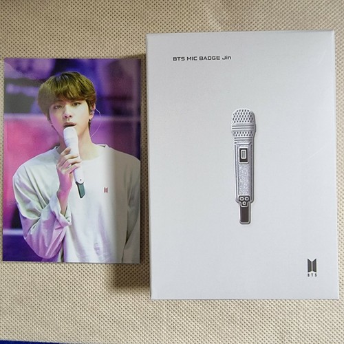 [BTS] BTS HYBE INSIGHT Visitor Only BTS MIC BADGE + PHOTOCARD - Picture 8 of 45