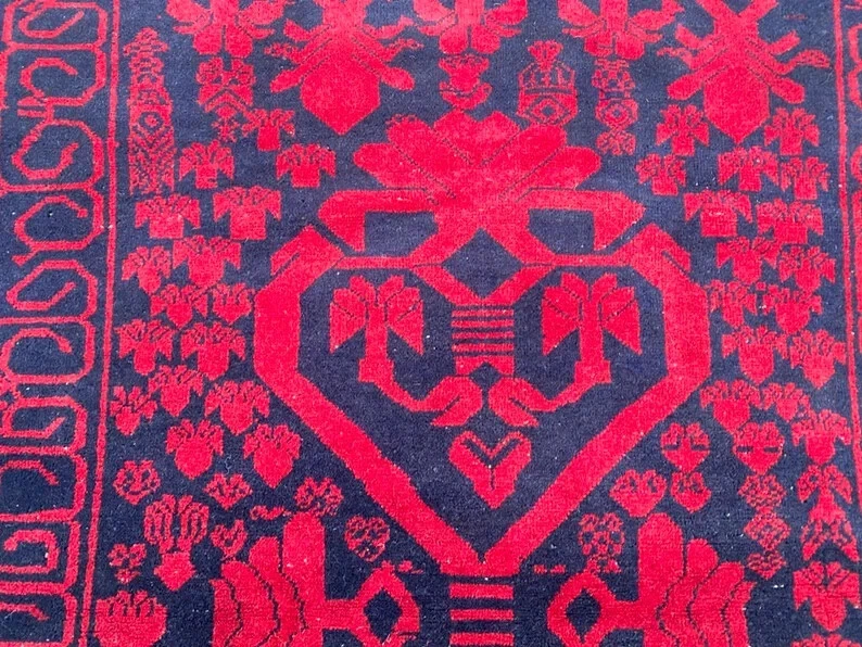 Vintage Afghan Hand knotted Rug Oushak Design Rug Home Decor Rug,3x4 ft - Image 4 of 4