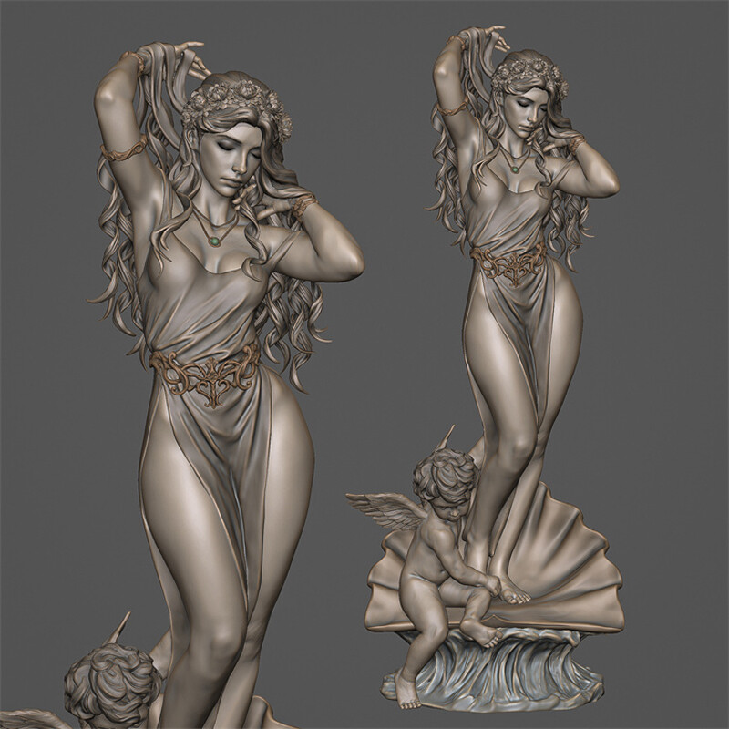 1/6 37CM Aphrodite 3D Print Garage Kit Figure Model Kit Unpainted