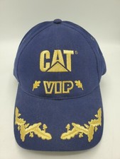 Vintage Caterpillar CAT VIP Blue with Golden Laurel Strapback Hat Cap
