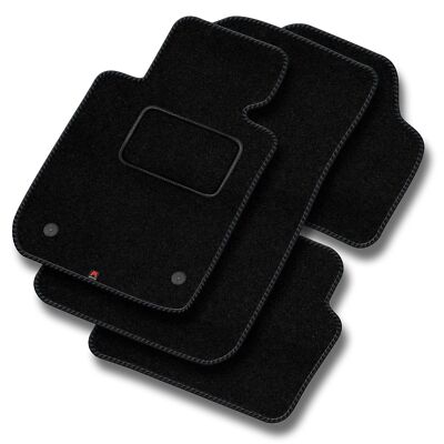 MI05-1 Satz Autoteppiche Velour STREAK Schwarz für Mitsubishi ASX II ab 2023 aut