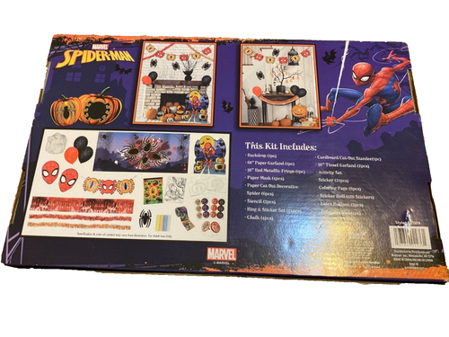 Marvel SPIDER-MAN Halloween Trunk or Treat Kit 200 Pieces Party Decor NIP - Picture 2 of 5