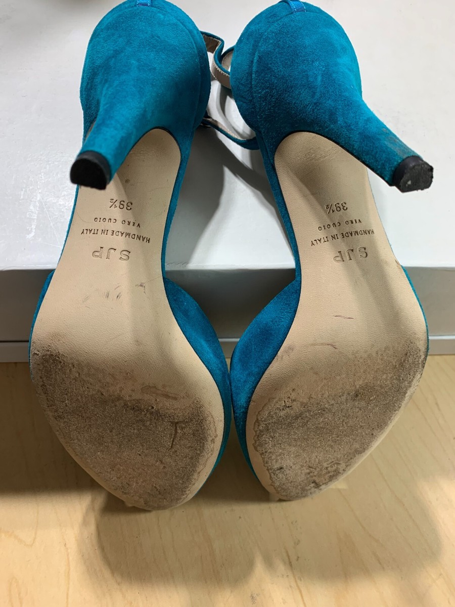 $395 SJP by Sarah Jessica Parker Women's Teal Marquee Suede High
