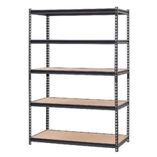 STORAGE SHELF Adjustable 5 Shelves Rack Tier Holder Steel Unit Metal Garage New