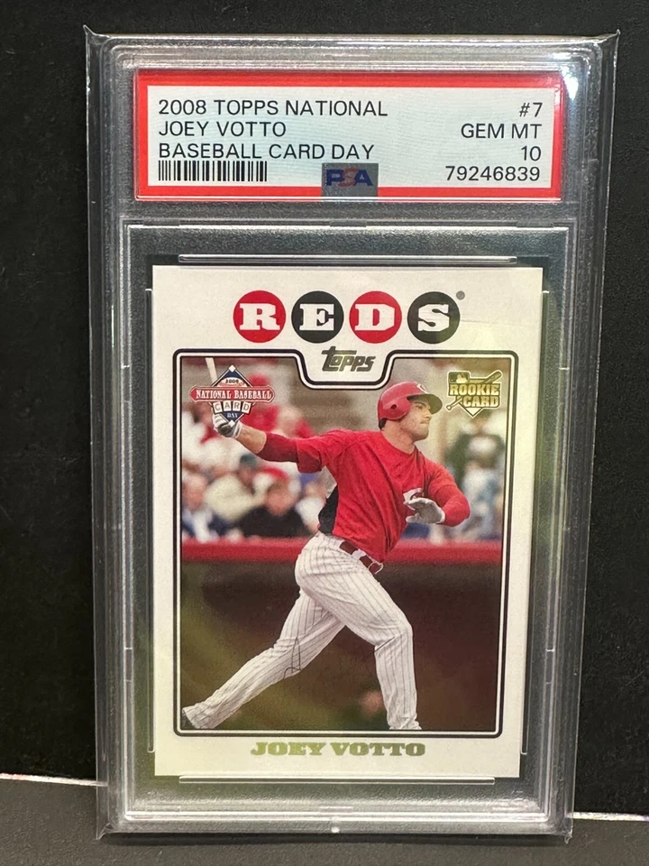 Joey Votto 2008 Topps #7 National Baseball Card Day Rookie RC #7 PSA 10 GEM MT - Image 3 of 4