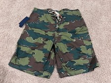 Polo Ralph Lauren camo camouflage cargo beach board shorts military green PRL 36