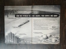 Vintage 1949 Esso Standard Oil Company Spanish Espanol Two Page Original Ad