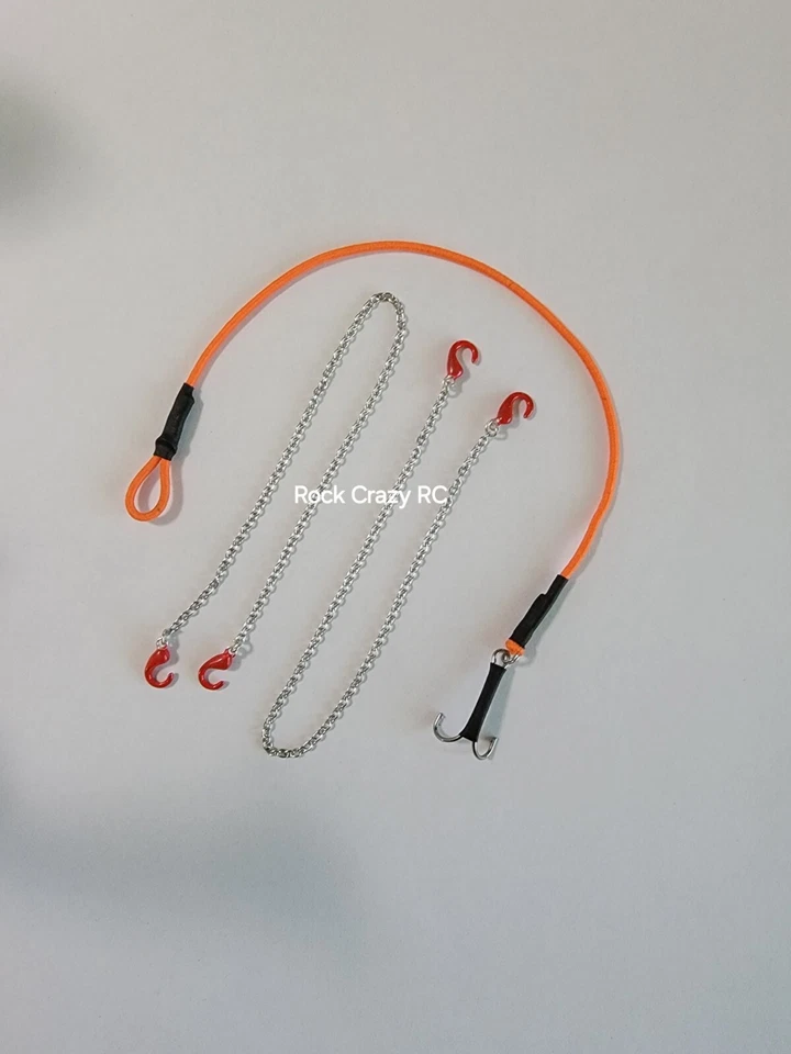 scx24 1/24 accessories scale Recovery  Kinetic Winch/Tow Chains Combo Pack!!!!! - Image 2 of 3