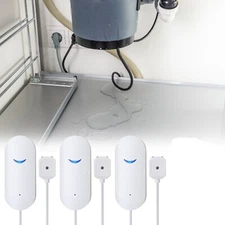3 X Smart Wi-Fi Water Leak Sensor Detector Alarm Flood Leakage Level Alarm