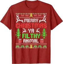Merry Christmas Animal Filthy Ya Xmas Pajama Family Unisex T-Shirt