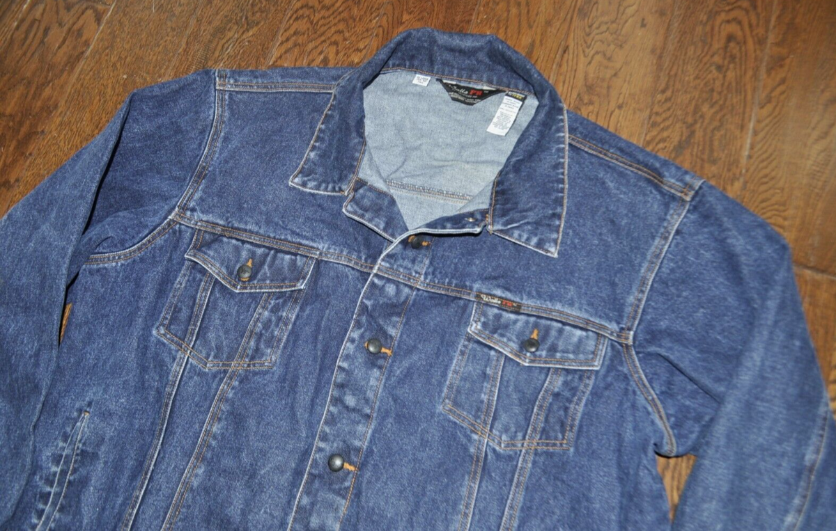 Denim Blue Jean Work Jacket Coat Walls FR Itex Banox Flame