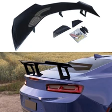 FOR 2016-2024 CHEVY CAMARO RS CARBON FIBER LOOK ZL1 1LE STYLE TRUNK SPOILER WING