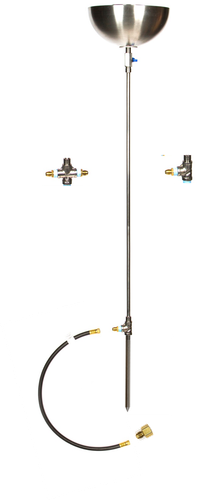 Torch24B+: torcia alta 24" con raccordi e tubo flessibile da 3 piedi per linea gas pre-idraulata - Foto 1 di 20
