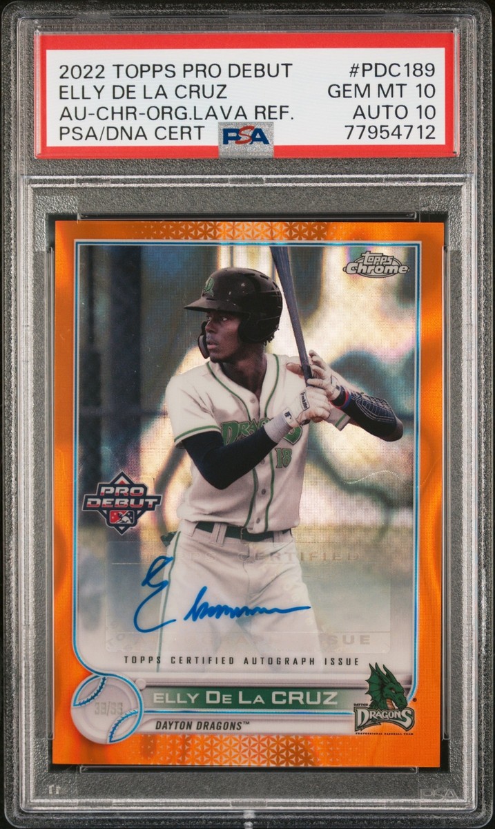 【激レア】 Topps Elly De La Cruz 25枚限定 PSA10 ELLY DE LA CRUZ 2024 TOPPS CHROME #44 ORANGE WAVE REFRACTOR
