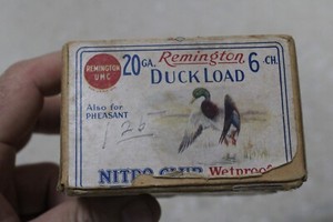 20 GA REMINGTON UMC NITRO CLUB SHELL BOX DUCK LOAD 2 PIECE EMPTY