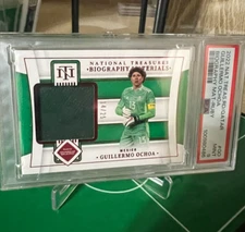 2022 PANINI NATIONAL TREASURES BIOGRAPHY MATERIALS GUILLERMO OCHOA 14/25 PSA 9