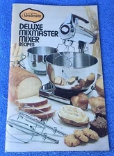 Vintage 1975 Sunbeam Deluxe Mixmaster Mixer Recipes Booklet Over 50 Pages