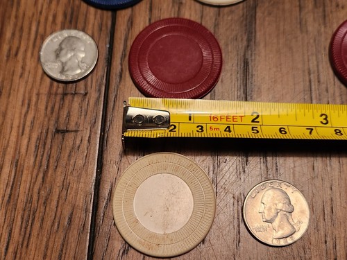 Harvite Poker Chips Vintage Stackwell 1 1/2 Inch Clubs Spades Hearts Hold Em - Picture 9 of 9