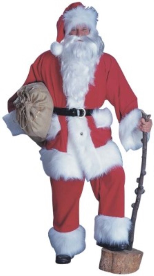 Deluxe Corduroy Santa Suit Father Christmas Costume