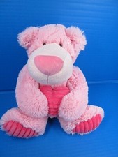 Aurora Pink Plush Teddy Bear Stuffed Animal Hugging Heart 12"