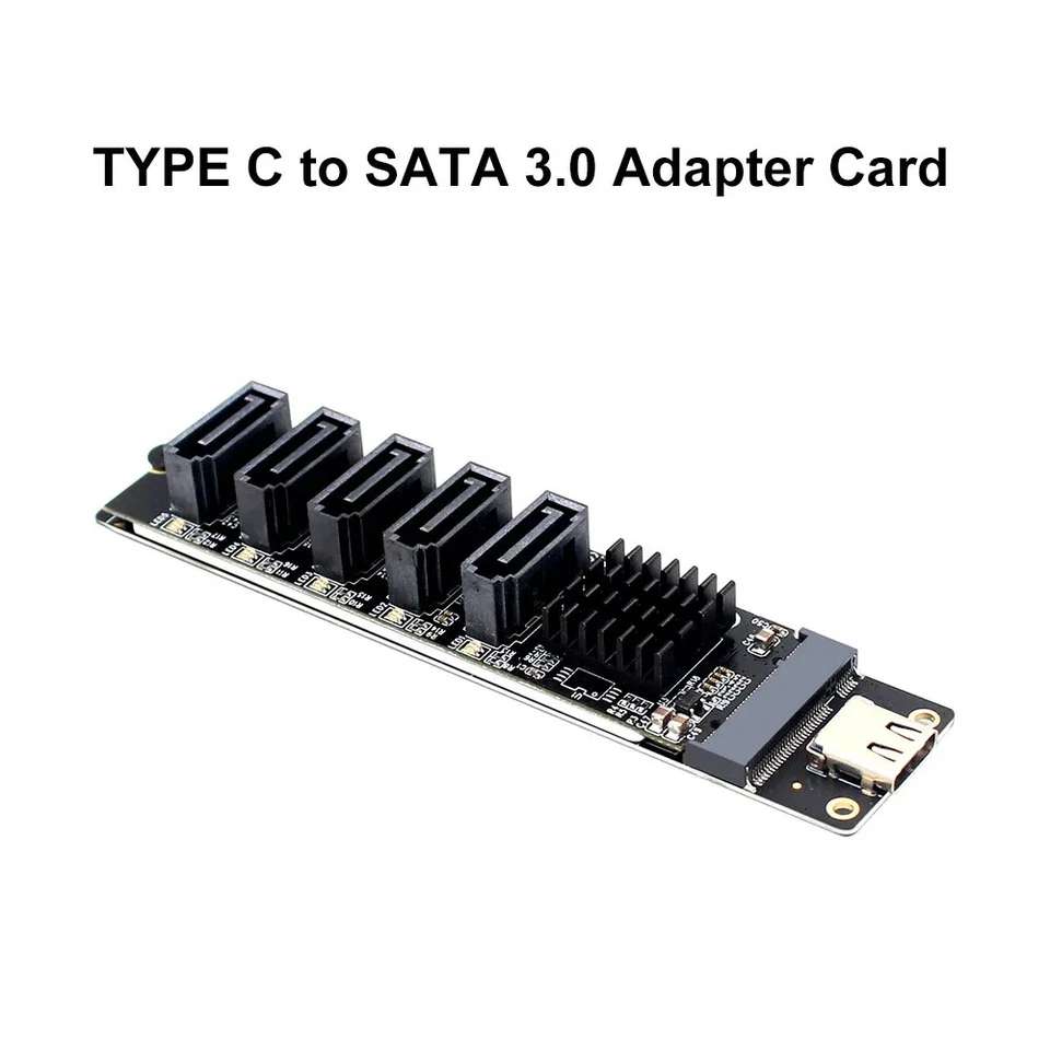 Type C to SATA3.0 Adapter Card 6Gbps High Speed USB3.1 to SATA Expansion Card - Image 2 of 4