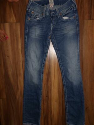 true religion light denim blue cotton jeans pants size 27 ca#30427