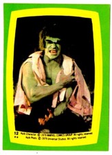 1979 Topps Incredible Hulk Sticker #12  (ex-mt) 2 asterisks