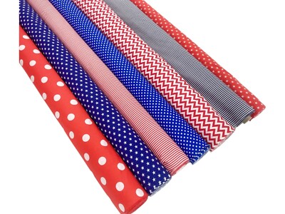 Rot und blau Polycotton Stoff Stern Streifen amerikanische britische Schneiderei