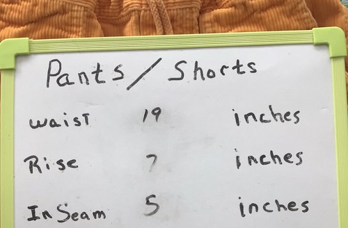 Hanna Andersson Boy Size 100cm/4 Orange Wide Wale Drawstring Corduroy Shorts EUC - Picture 7 of 7