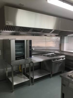 Package Commercial Kitchen Extraction Canopy Hood 8ft Filters Fan