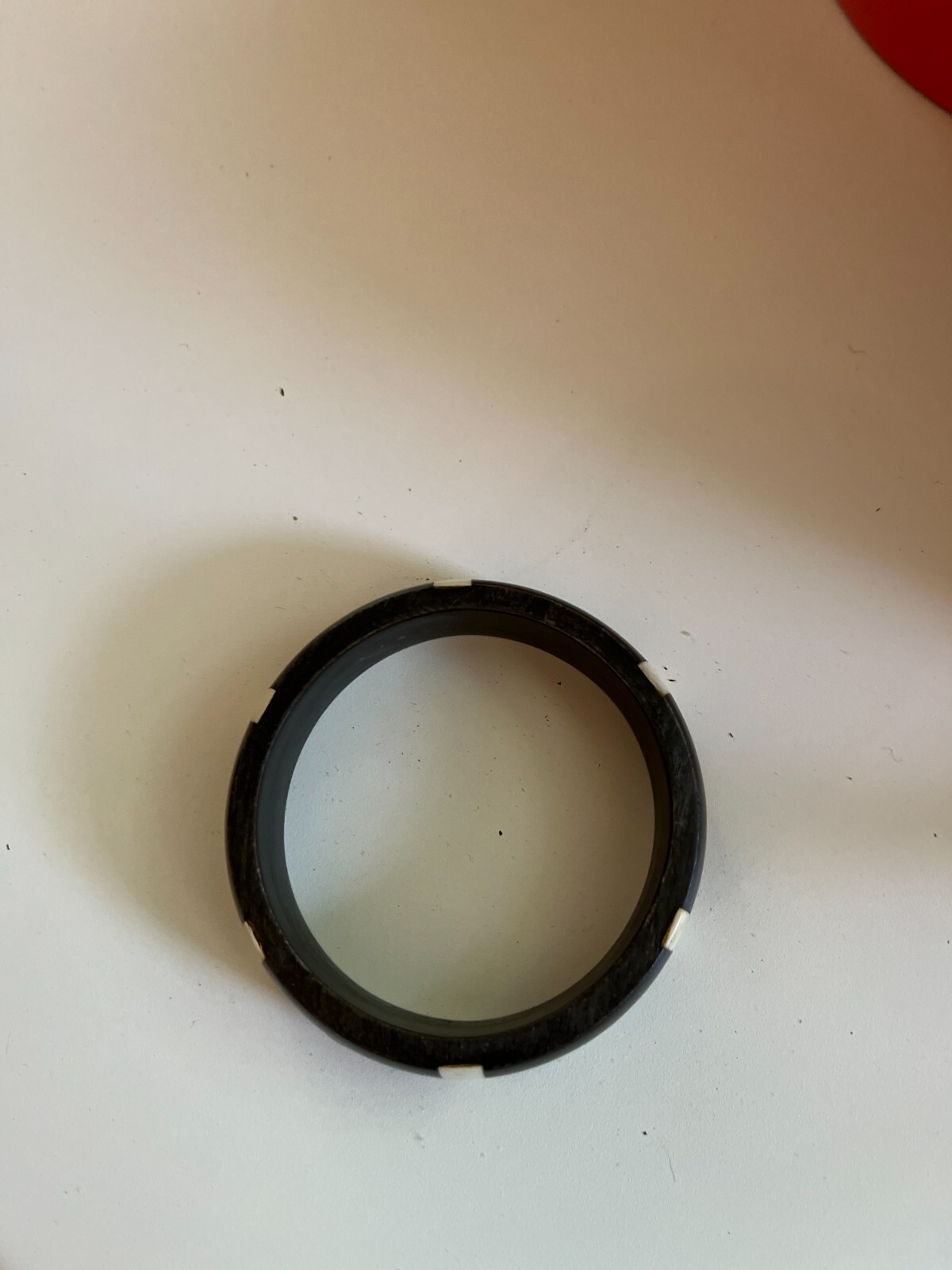 EBONY BANGLE BRACELET WITH BONE INSERTS - image 3