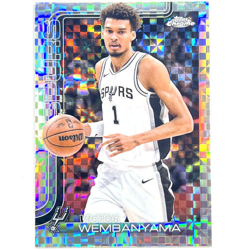 Victor Wembanyama X-Fractor #221 2025-26 Topps Chrome NBA Basketball Spurs