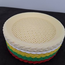 Vintage Paper Plate Holders Plastic Woven Mul...