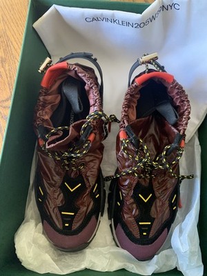 RARE Raf Simons CALVIN KLEIN 205W39NYC Sneakers Carsdat Burgundy Size 7 1/2 Mens