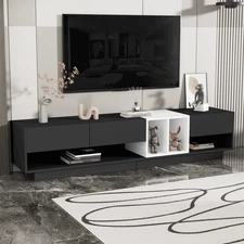 FUNIDEE Sleek TV Stand for TVs Up to 80'' Entertainment Center Console Cabinet