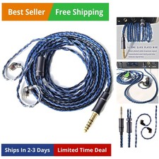 IEM Replacement Cable, 16 Core Silver Plated Earphone Upgraded Cords, QDC-C P...