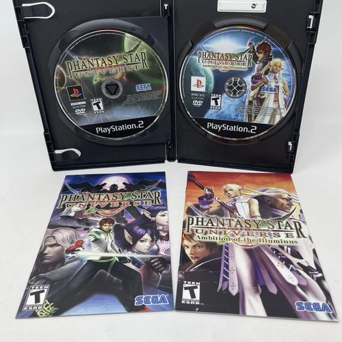 Phantasy Star Universe & Ambition of the Illuminus (Manuals & Discs Only) PS2