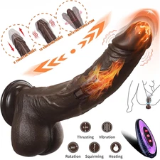 Telescopic Realistic Thrusting Dildo Vibrator Sex Toys for Women Remote Control