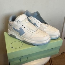 Off-White Out Of Office White Blue Mens Leath...