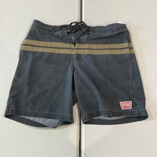 Fifty7 By Jacks Surboards Men?s Size 33 x 7  Swim Trunks Gray Striped
