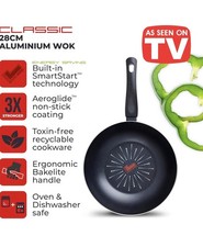 Tower Aluminium Wok Smart Start 28cm T700306