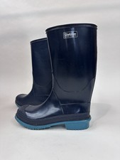Lacrosse Navy Blue and Teal Rainboots Women US 7. Made In USA Rubber Sole