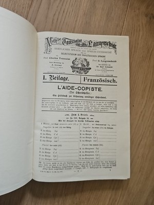 Französisch - Methode Toussaint Langenscheidt 1. bis 36. Brief & Beilagen | 1908